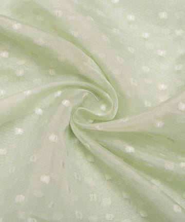 Mint Dobby Plain Organza Fabric